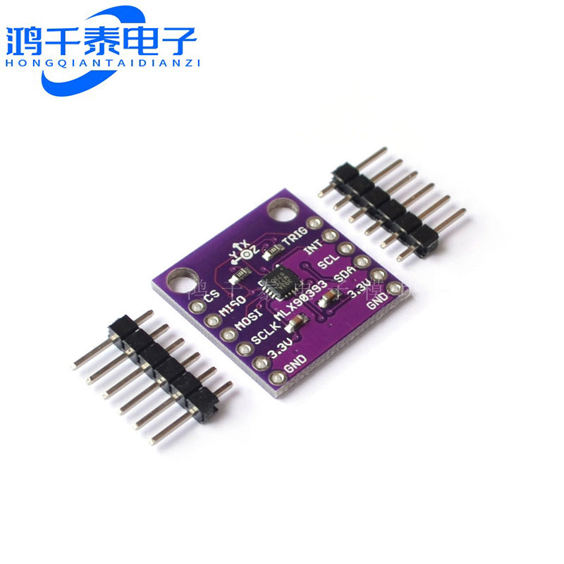 90393 MLX90393 数字 三维 霍尔传感器 位移角度旋转3D位置