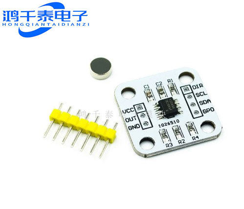 AS5600磁编码器 磁感应角度测量传感器模块 12bit高精度