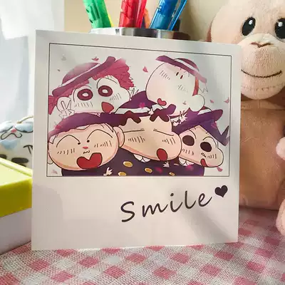 Homemade ins style crayon small new inspirational text card cartoon illustration small poster girl wall decoration painting