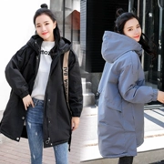 Quần áo phân bón cộng thêm cho phụ nữ XL 2018 Quần áo cotton mới phiên bản Hàn Quốc của chiếc áo len cashmere mỏng dài giữa áo len mỏng