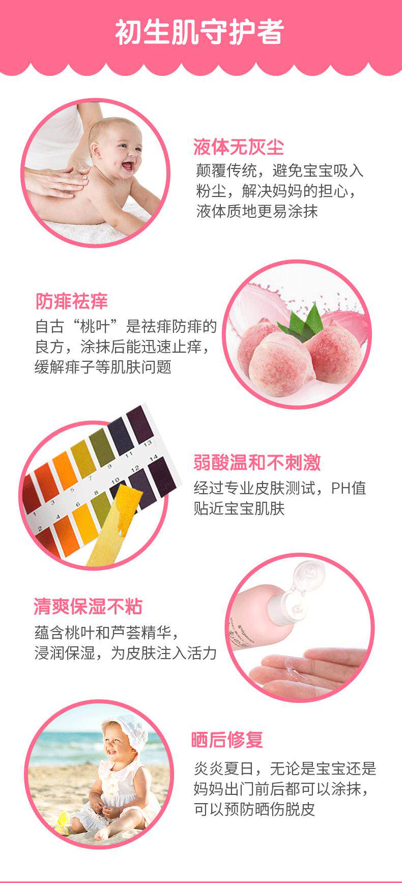 日本进口 Pigeon/贝亲 婴儿 液体防痱爽身粉 200ml 图3
