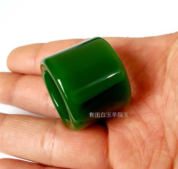 Tân Cương nhẫn ngọc bích Ngọc bích nhẫn nam và nữ mô hình ngọc bích nhẫn jasper ngón tay xác thực - Nhẫn nhẫn cặp vàng 18k