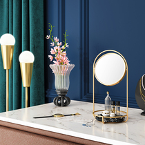 Denmark TIE Marble Desktop ins cosmetic mirror rack bedroom dressing table mirror ring jewelry storage rack