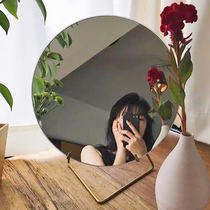 Denmark TIE original Nordic Net red desktop makeup mirror HD home desktop vanity mirror bedroom metal mirror