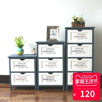 Đơn giản tủ đầu giường tủ lưu trữ gỗ nhỏ hẹp tủ tủ ngăn kéo kiểu ký túc xá phòng ngủ tủ đầu giường mới Mini - Buồng tủ để giày