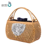 Пляжная портативная маленькая соломенная сумка, французский стиль