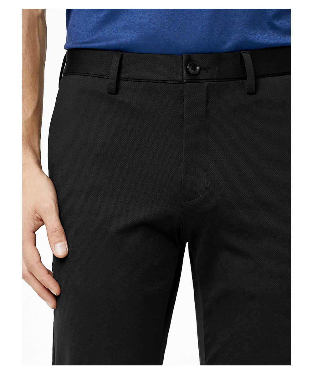 Quần thun nam bốn mặt Bastion Shield mùa hè 2019 mới kinh doanh màu đen co giãn Quần nam xu hướng - Crop Jeans quần thể thao nam