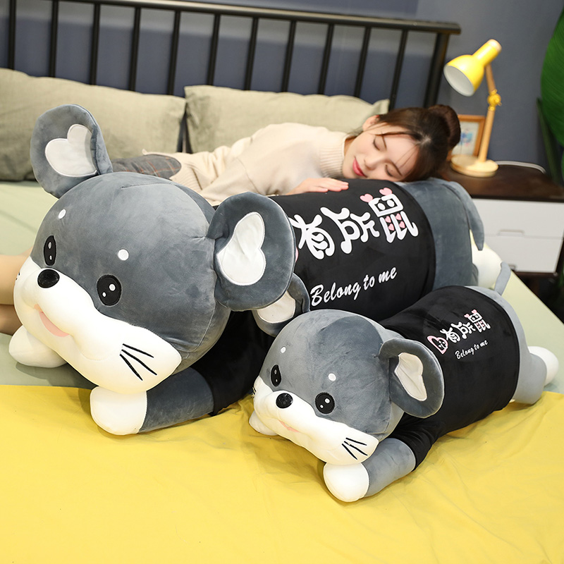 Cute mouse plush toy rag doll doll long pillow doll girl sleeping in bed Christmas gift