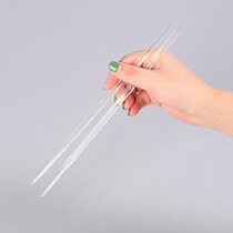 Glass chopsticks heat-resistant household tableware high-end hotel commercial crystal chopsticks childrens practice