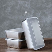 New condiments kitchen rectangular small basin with lid material ice cream pocket stainless steel ingredients aliquot box