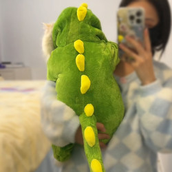 Cute Dinosaur Costume for Cats, Winter Warm Clothing for British Shorthair, Ragdoll, Bichon, Teddy Dogs, and Kittens, Four-Legged Outfit