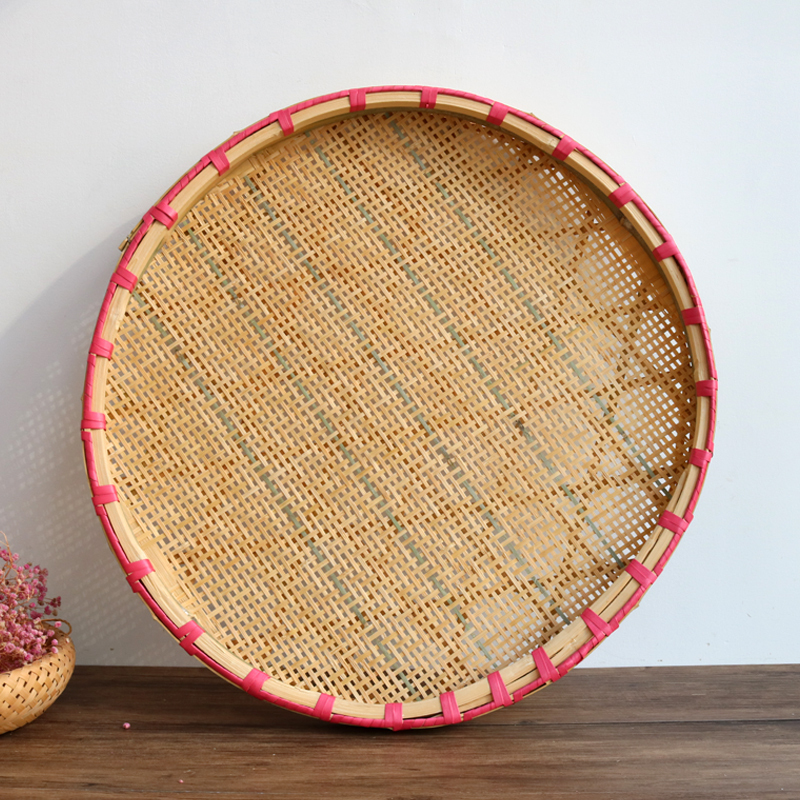 Bamboo Woven Sieve with Holes, Bamboo Woven Household Dustpan, Handmade Bamboo Plaque, Bamboo Basket, Tea Sieve, Vegetable Net, Bamboo Products