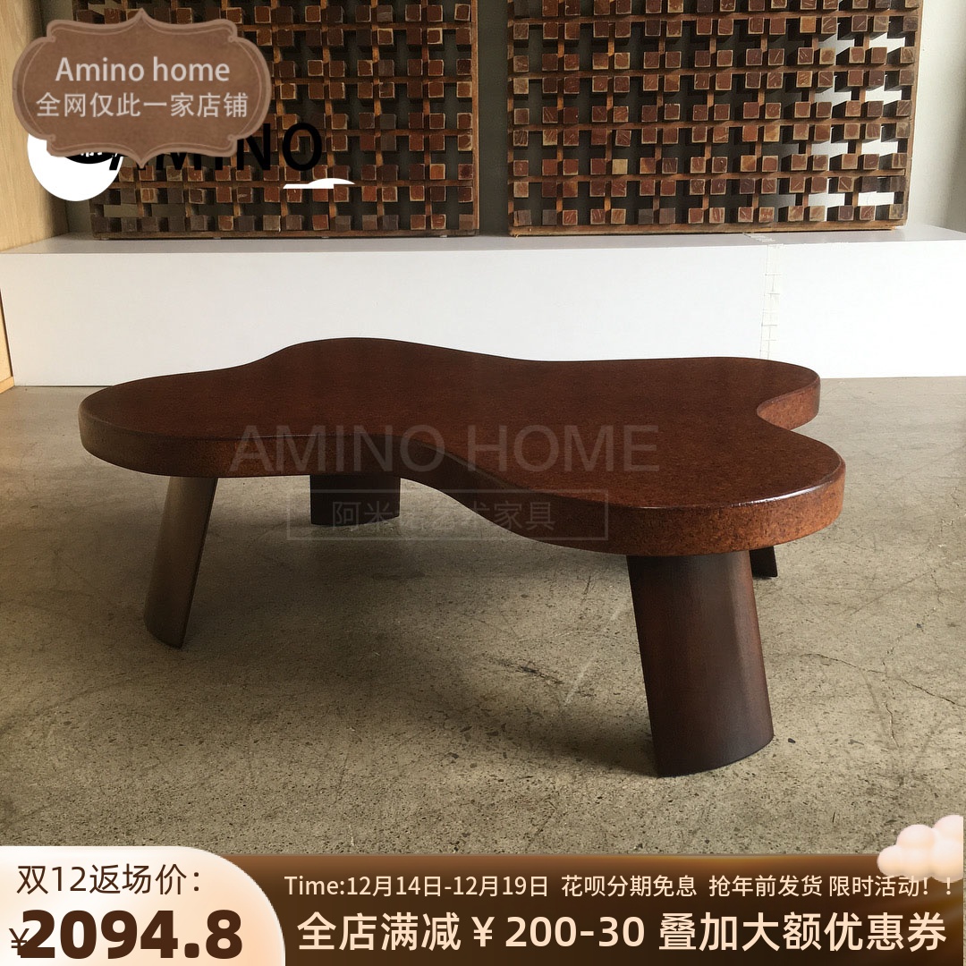 Medieval style bone coffee table designer creative special-shaped solid wood coffee table homestay gallery hotel small tea table customization