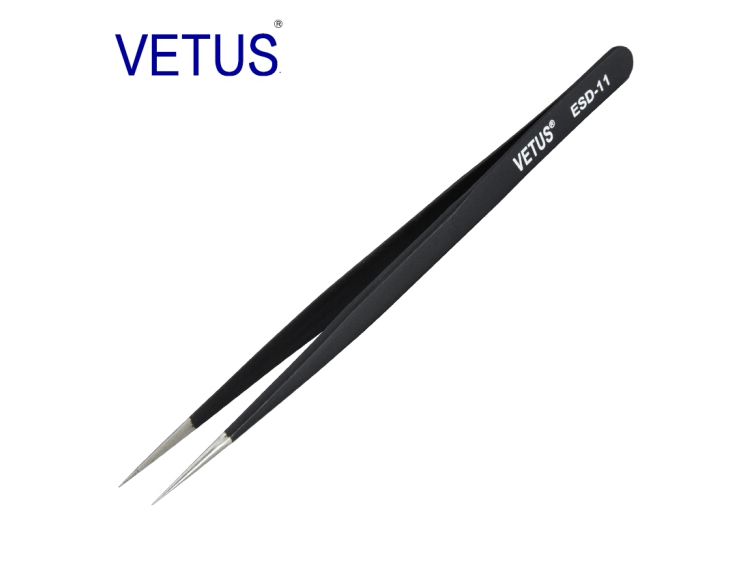 包邮VETUS 防静电高精密镊子防磁酸 钟表维修美容美睫 ESD-11