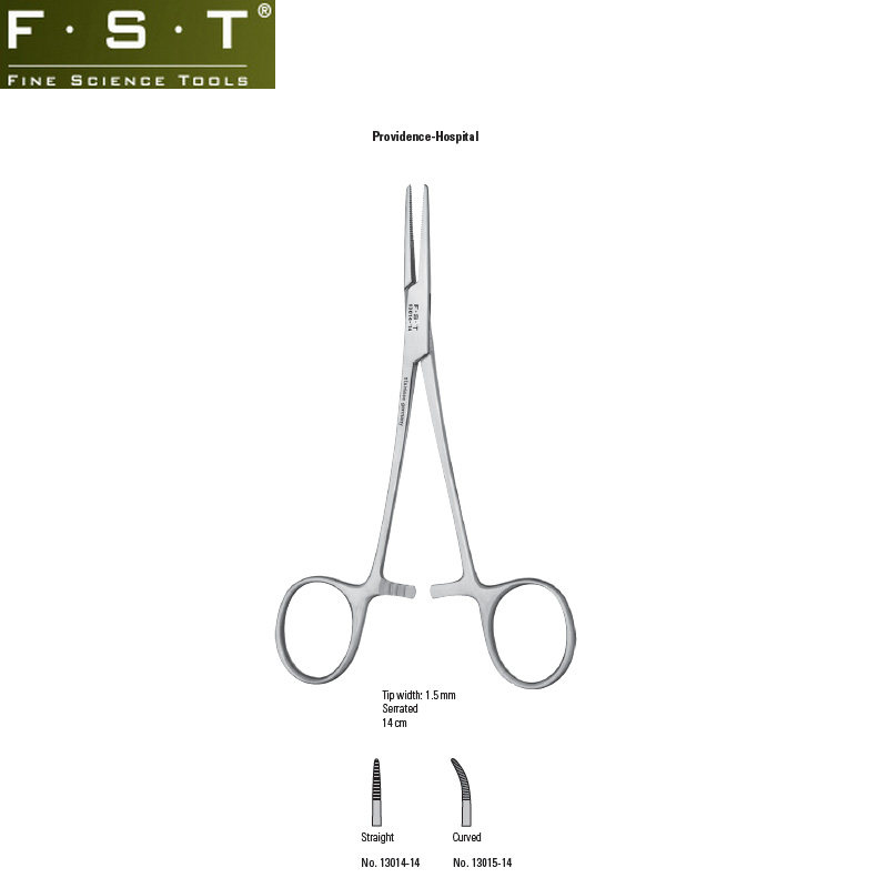 Prov-Hospital止血钳 FST止血钳13014-14 弯头止血钳13015-14