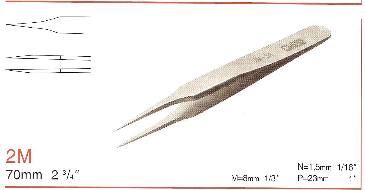 瑞士Rubis镊子2M-SA 短柄镊子 抗磁镊子 rubis tweezers