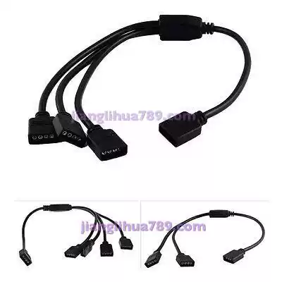 4PIN shunt connector one tow two female 5050rgb colorful light with one tow two connector extension cable