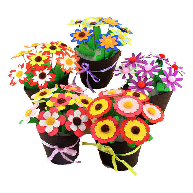 Non-woven floral bonsai material package Kindergarten handmade Mother's Day Teacher's Day gift simulation environment decoration