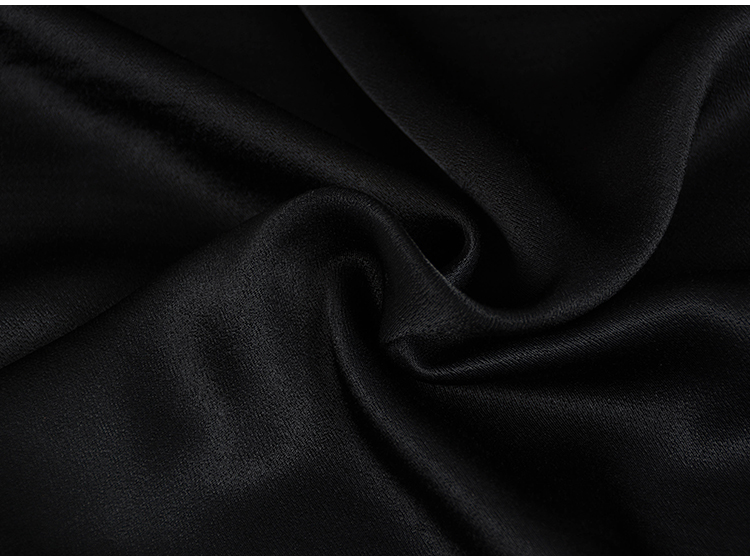 Silky cảm giác lụa satin màu đen bóng 100% áo áo bông vải mùa xuân rộng chân quần vải - Vải vải tự làm vải cotton 2 chiều