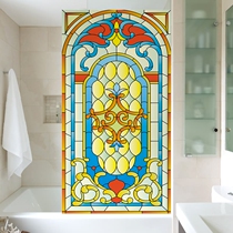 European church electrostatic window paper sunscreen toilet window anti-peep light transparent opaque frosted glass sticker