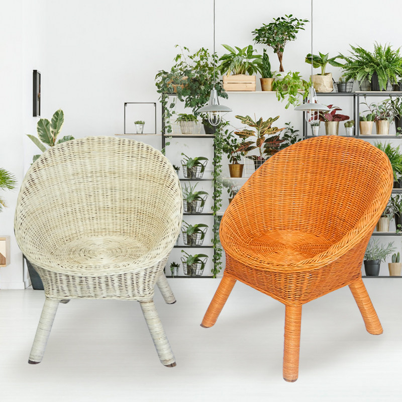Rattan chair Indonesian rattan chair flat mouth rattan rattan chairs changing shoes rattan chair natural primary color adult child tenchair