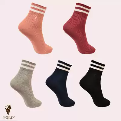 Polo cotton nv wa zi sweat jia hou wa autumn and winter Korean Socks striped socks cotton deodorant socks