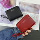 ສະບັບພາສາເກົາຫຼີຂອງ ulzzang ຂະຫນາດນ້ອຍ wallet ແມ່ຍິງສັ້ນ retro folding mini wallet ສີແຂງ multi-functional card holder coin purse