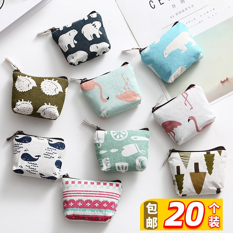 Cartoon Zero Wallet Student Cute Coin Fresh Women Cloth Art Zero Money Bag Short And Key Pull Chain Mini Small Purse