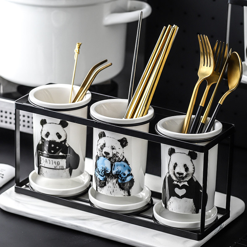 Nordic Wind Ceramic Chopsticks Home Drain Shelf Chopsticks Cage chopsticks Chopsticks Bucket Chopsticks Holder Chopsticks Basket
