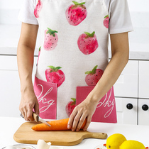 Florin Eucharism Creative home Kitchen Waterproof Anti Oil Strawberry Apron cute hood Closeback Nordic Cooking Hood Clothing