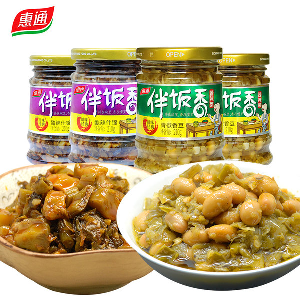 惠通 伴饭香组合装 210g*4瓶 优惠券折后￥17.9包邮（￥32.9-15）