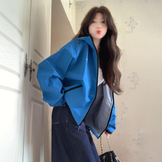 Early Autumn Outfit 2026 New Klein Blue Bomber Jacket for Women, High-End Mountaineering Jacket, Softshell Jacket