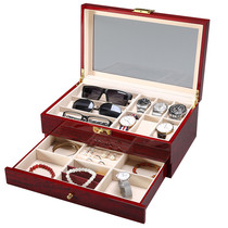 Multifunctional wooden jewelry box Princess European Korean jewelry storage box Watch box Jewelry display box