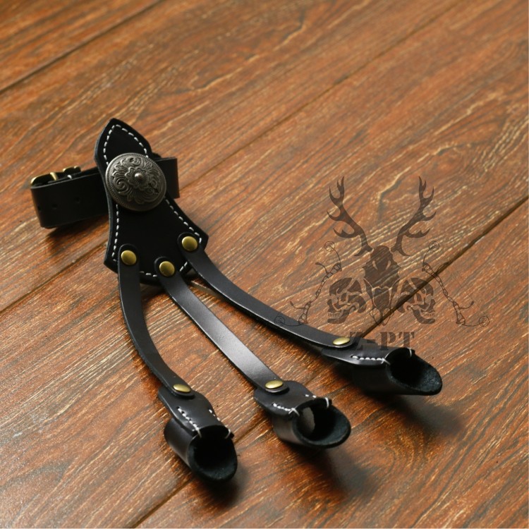Bow and arrow archery gloves finger guard leather handmade American hunting traditional anti-curve pull arrow three-finger finger guard hand guard