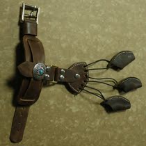 Anti-curved bow Traditional bow archery supplies finger guard three finger gloves Mediterranean finger guard archery finger guard cowhide hand guard