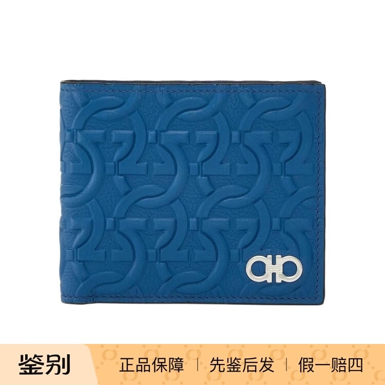 Brand New Genuine Ferragamo Gancini Pattern Wallet Id Holder Short Style 758015 Brand New Genuine Ferragamo Gancini Pattern Wallet Id Holder Short Style 758015