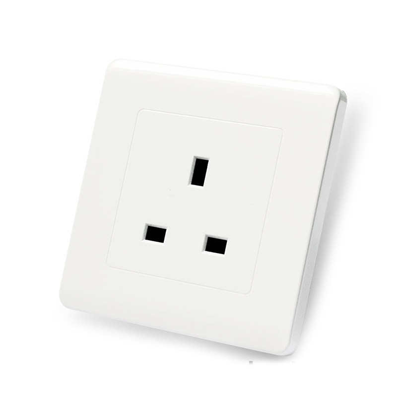 Hong Kong-Macao English-style version switch skewer seat 86-type dark square foot hole standard plug 13A Inform three-hole English standard socket panel-Taobao