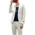 2018 làn sóng mới nam kiểu tóc hai mảnh phù hợp với nhỏ bộ vest nam Suit phù hợp