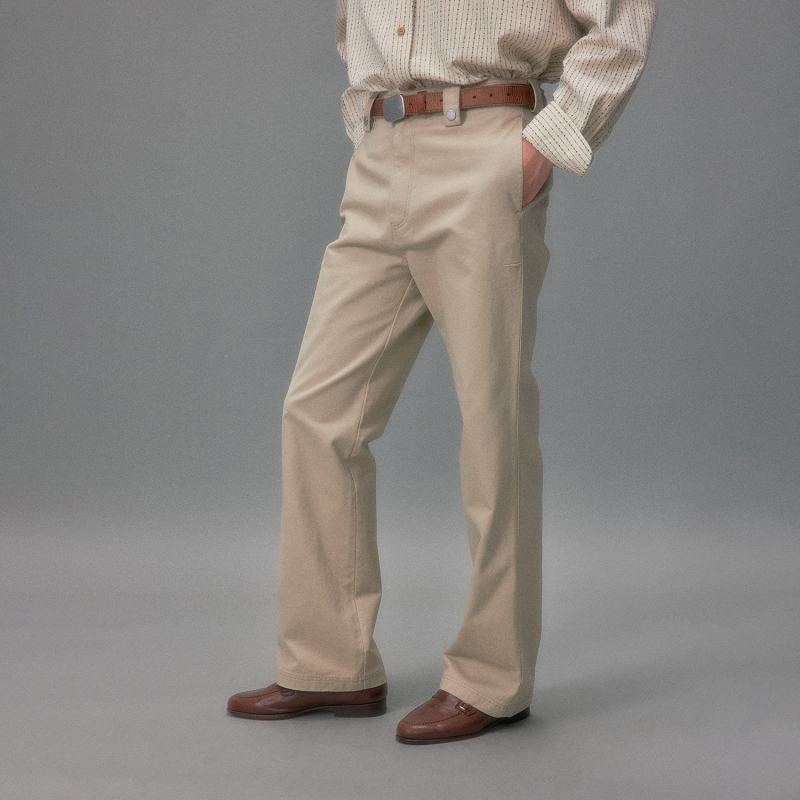 Chemical Products: Kimura Takuya's Light Workwear Micro-Flared Casual Pants P5_Nvy/Khi_Chinos