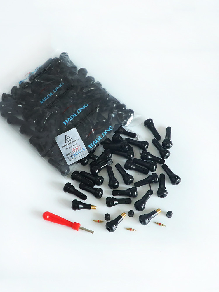 Shanghai Baolong valve TR413 car tire vacuum nozzle TR414 lengthened Baolong rubber nozzle copper rod copper core