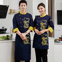 Синий лонгслив, фартук подходит для мужчин и женщин