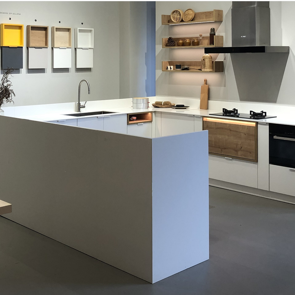 Austria imported EGGER board integral cabinet cabinet door door panel laser edge extreme white W1000 cabinet SM Wenxin