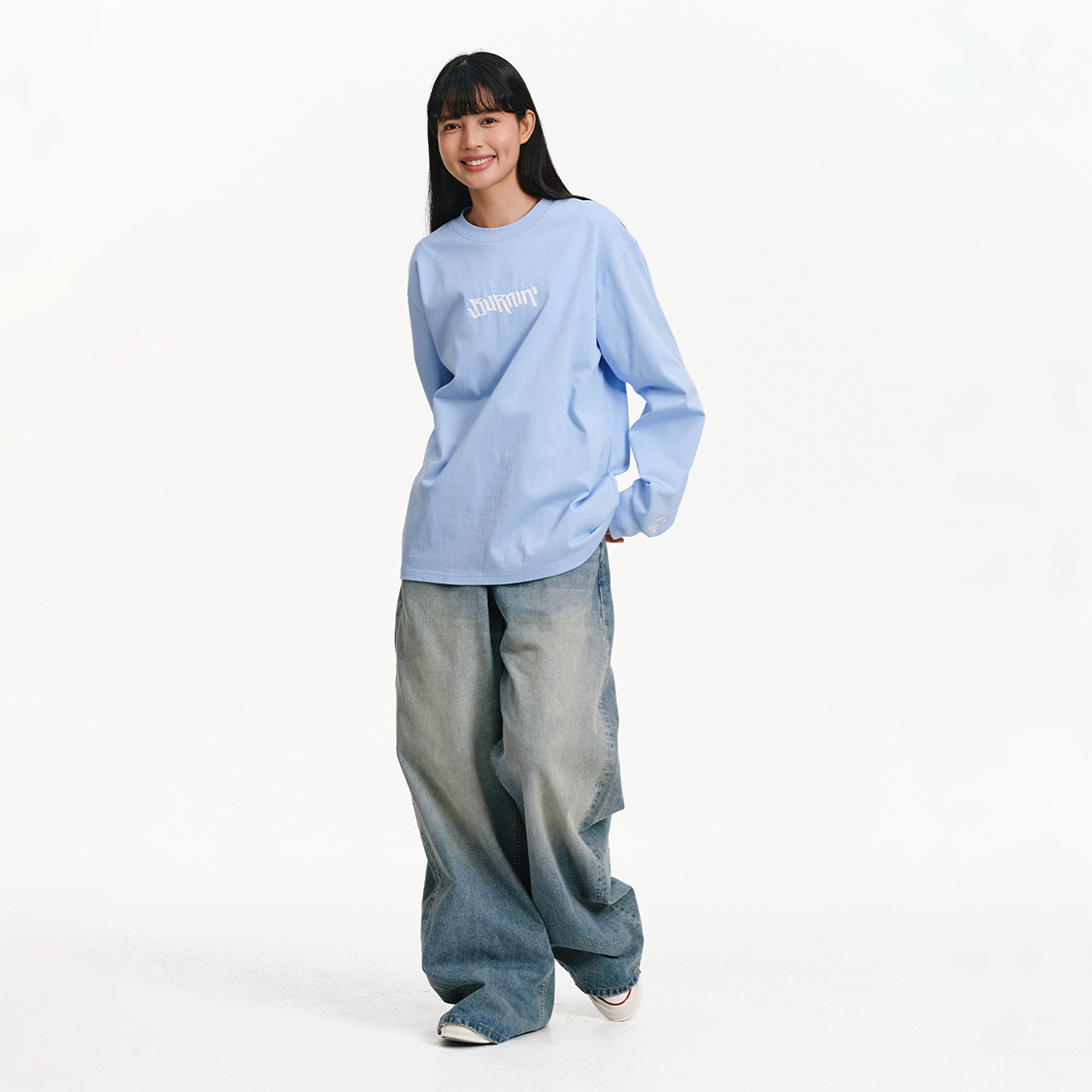 БЕРНИН хлопковая летняя базовая футболка с длинным рукавом, oversize, для любимого, американский стиль