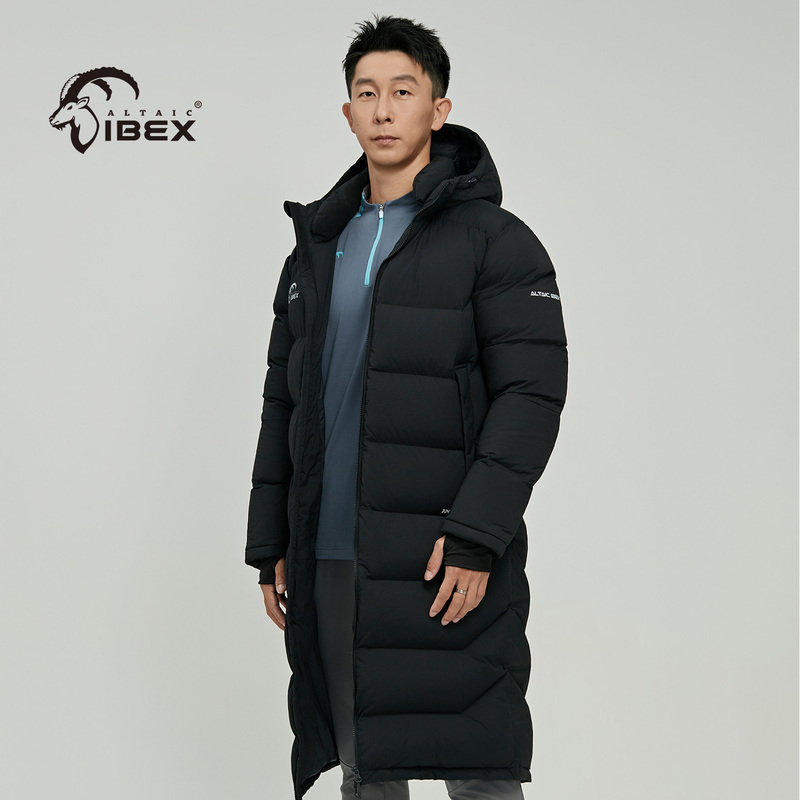 Altaic Ibex Winter New Sports Long down Jacket Windproof and Warm Coat