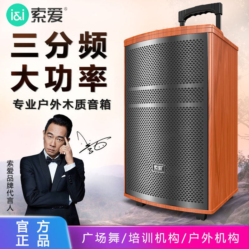 Solove Mobile Lalever Speaker K Song Bluetooth High Power Wood Three Frequency Division Heavy Low Sound Cannon Professional Performance Outdoor