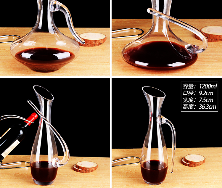 Crystal glass decanter rượu vang Châu Âu wine decanter bartender nôn nao pot wine ngắt rượu