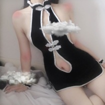  Devil adult ins retro cheongsam sexy sexy underwear sky-high backless suit sleeveless dress female
