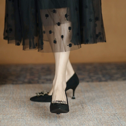 Сексуальная обувь на высоком каблуке, универсальные туфли, 2023, французский стиль, для подружки невесты