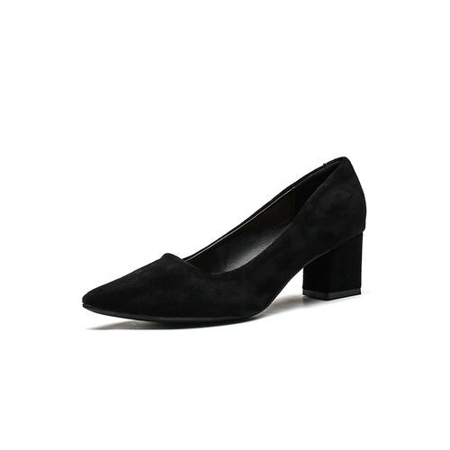 Демисезонные рабочие туфли на высоком каблуке с заостренным носом, 2024 года, тренд сезона