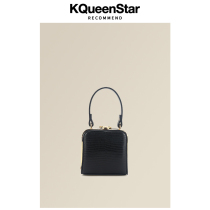 KQueenStar small square bag womens autumn and winter 2022 new leather Arc de Triomphe box bag chain handbag